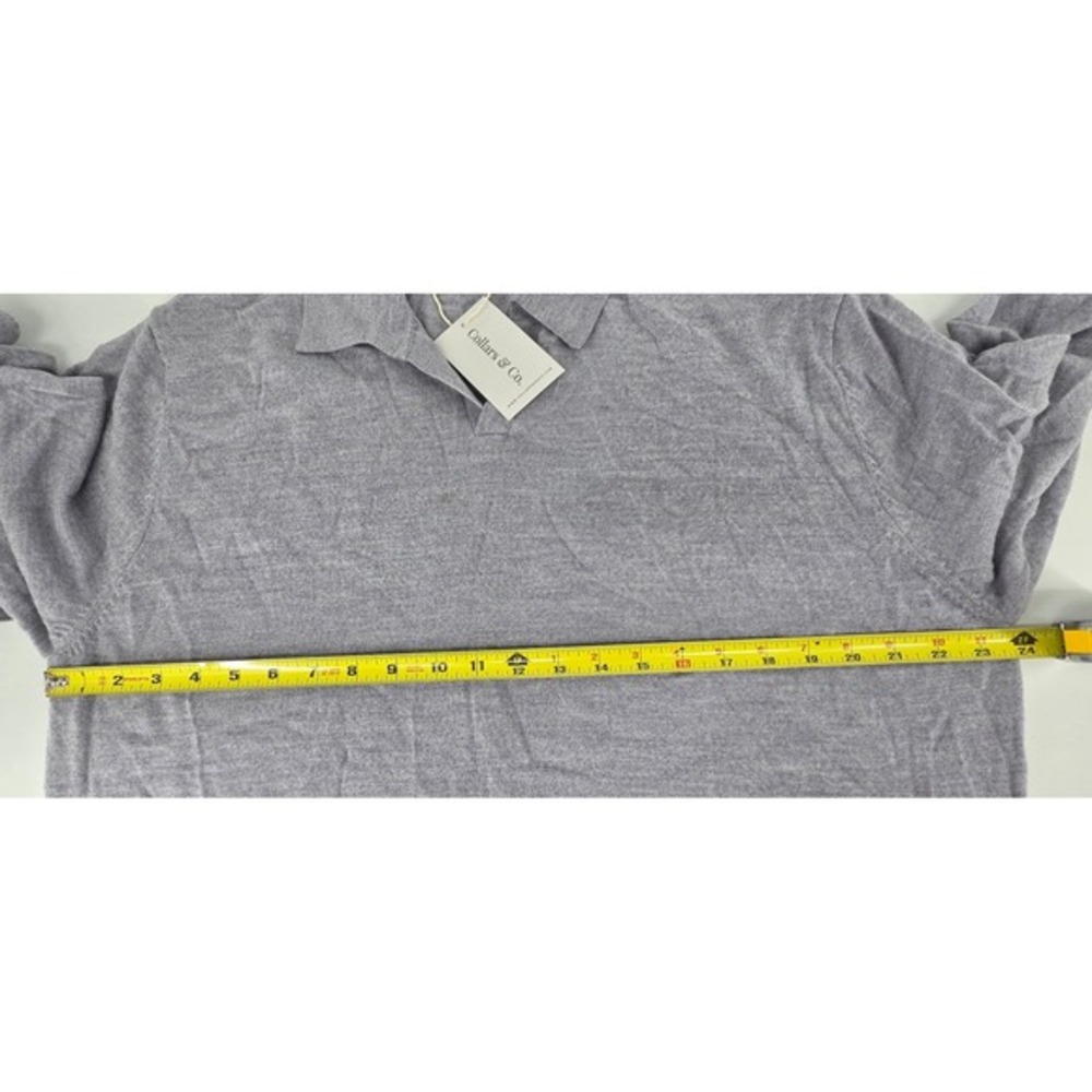 NWT Collars and Co Bellagio Three Button Long Sleeve Merino Polo XXL - Picture 4 of 6